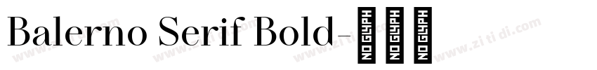 Balerno Serif Bold字体转换